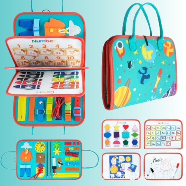 BookGenius™ - Tavola Sensoriale Montessori in Feltro per Bambini - Baby Genius