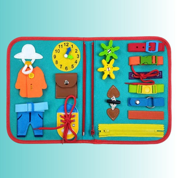 BookGenius™ - Tavola Sensoriale Montessori in Feltro per Bambini - Baby Genius