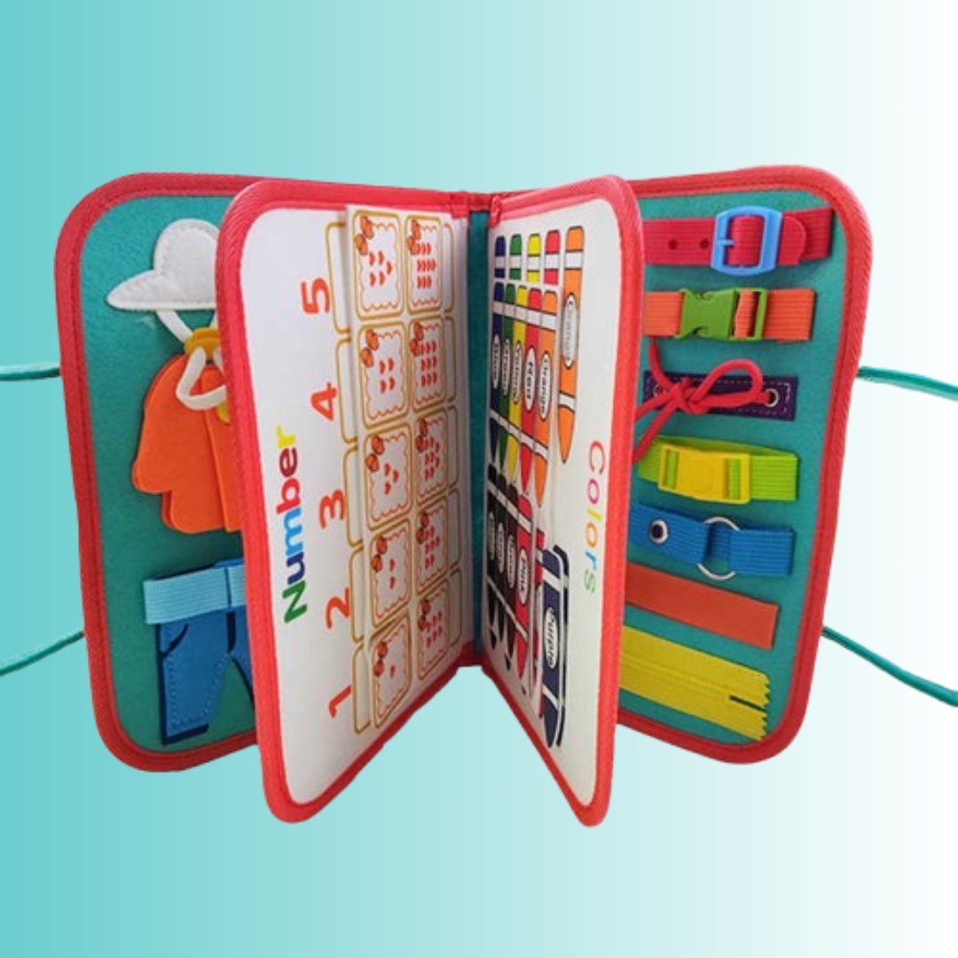 BookGenius™ - Tavola Sensoriale Montessori in Feltro per Bambini - Baby Genius