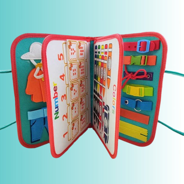 BookGenius™ - Tavola Sensoriale Montessori in Feltro per Bambini - Baby Genius