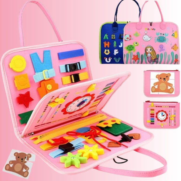 BookGenius™ – Tavola Sensoriale Montessori in Feltro per Bambini - Baby Genius