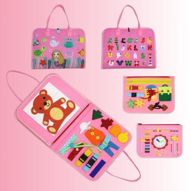 BookGenius™ – Tavola Sensoriale Montessori in Feltro per Bambini - Baby Genius