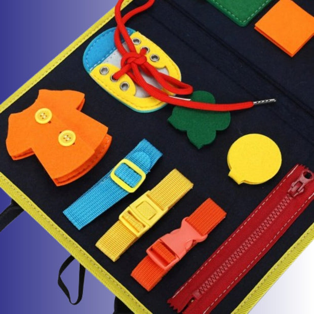 BookGenius™ – Tavola Sensoriale Montessori in Feltro per Bambini - Baby Genius